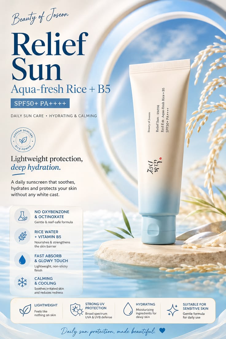 Beauty of Joseon Relief Sun: Rice + Probiotics SPF50+ PA++++