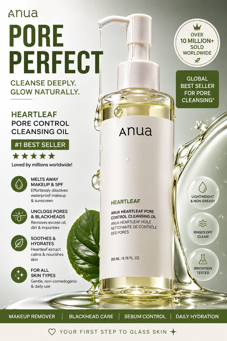 ANUA Heartleaf Pore Control Cleansing Oil – 200ml