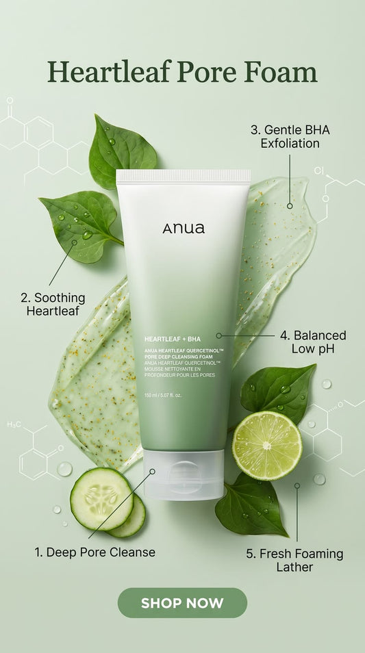 ANUA Heartleaf Quercetinol Pore Deep Cleansing Foam – 150ml