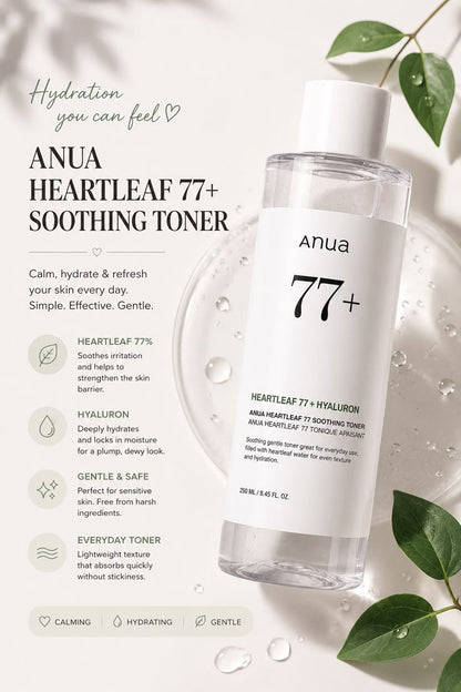 ANUA Heartleaf 77% Soothing Toner – 250ml