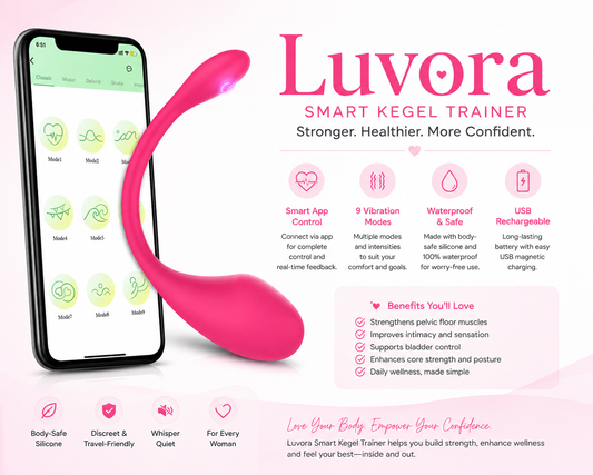 Luvora Smart Kegel Trainer – App-Controlled Rechargeable Pelvic Floor Exerciser