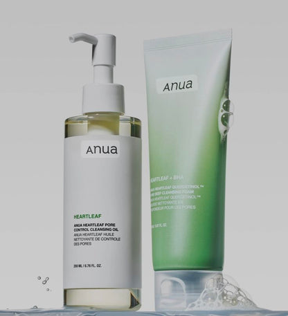 ANUA Heartleaf Double Cleansing Duo – Cleansing Oil + Foaming Cleanser