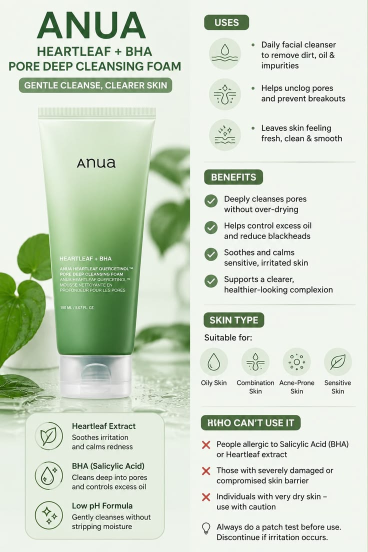 ANUA Heartleaf Quercetinol Pore Deep Cleansing Foam – 150ml