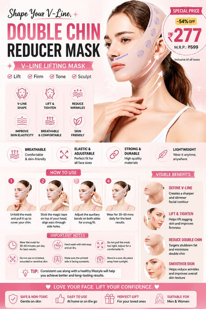 Double Chin Sleep Mask – Jawline Lifting & Shaping Strap