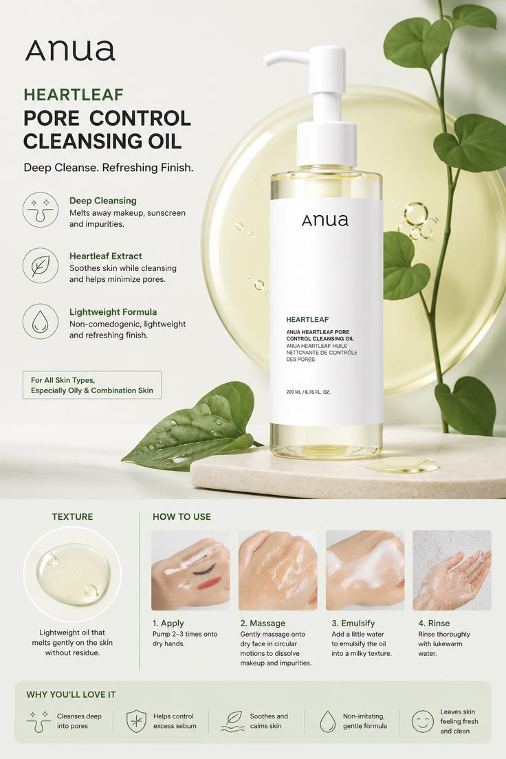 ANUA Heartleaf Pore Control Cleansing Oil – 200ml
